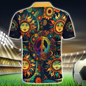 Peaceful Psychedelic Attire Polo Shirt Hippie Designs Polo Shirt Gift For Golf Lover Product Photo 2