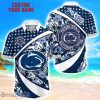 Penn State Nittany Lions Custom Name Floral Hawaiian Shirt Summer Beach Shirt For Fans