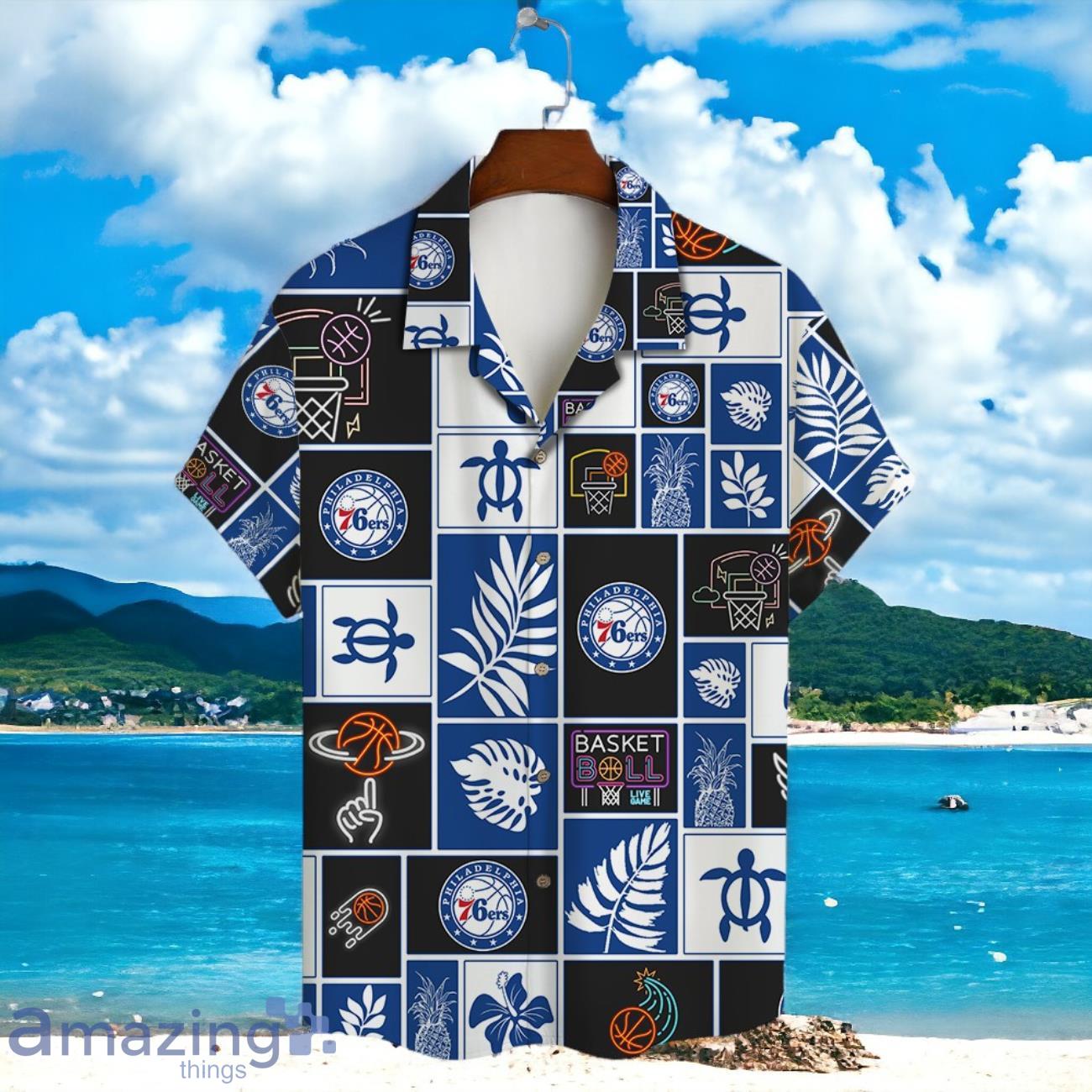 Philadelphia 76ers National Basketball Association AOP Hawaiian Shirt image Philadelphia 76ers National Basketball Association AOP Hawaiian Shirt Product Photo 2