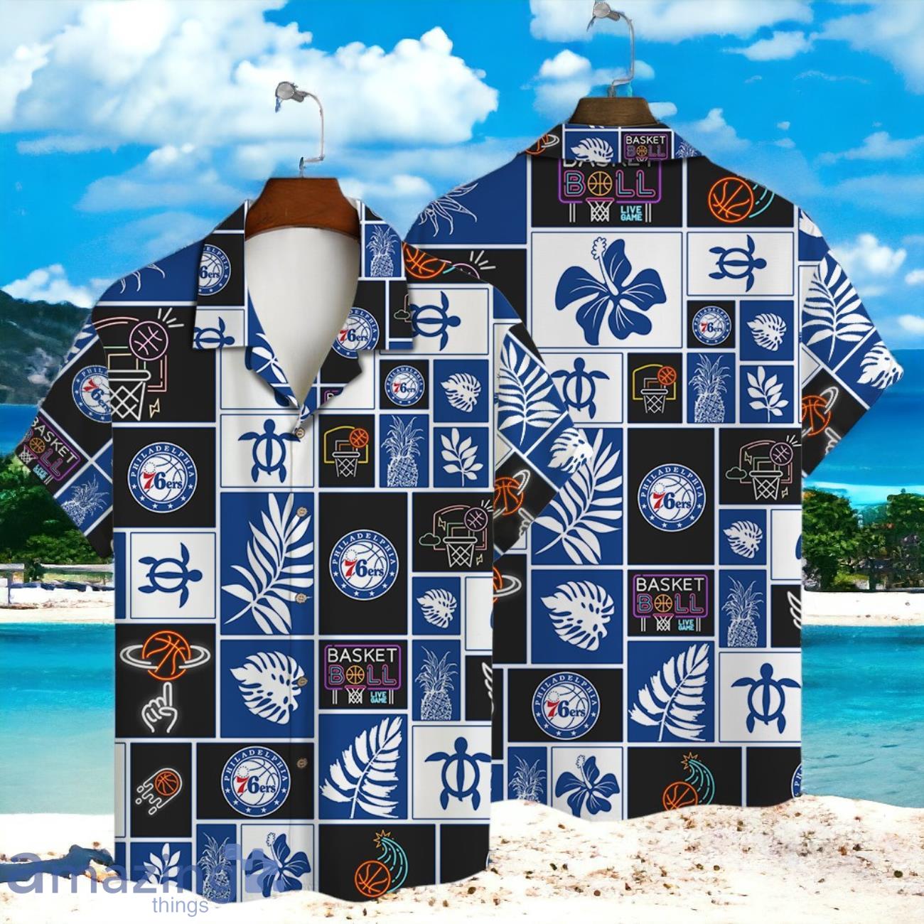 Philadelphia 76ers National Basketball Association AOP Hawaiian Shirt image Philadelphia 76ers National Basketball Association AOP Hawaiian Shirt Product Photo 1