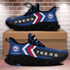 Philadelphia 76ers NBA Custom Name Personalized Sport Sneakers Max Soul Shoes For Fans Product Photo 2