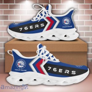 Philadelphia 76ers NBA Custom Name Personalized Sport Sneakers Max Soul Shoes For Fans Product Photo 1