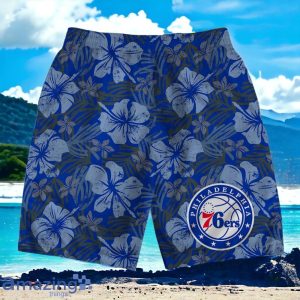 Philadelphia 76ers Team Logo Pattern Retro Hawaiian Shirt And Short Product Photo 4