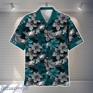 Philadelphia Eagles NFL Flower Hawaiian Shirt Custom Name Gift Ideas For Men Women image Philadelphia Eagles NFL Flower Hawaiian Shirt Custom Name Gift Ideas For Men Women Product Photo 2