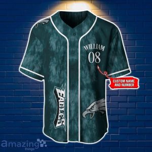 Philadelphia Eagles NFL Jersey Baseball Shirt Exclusive Custom Number & Name Gift For Fans Product Photo 2