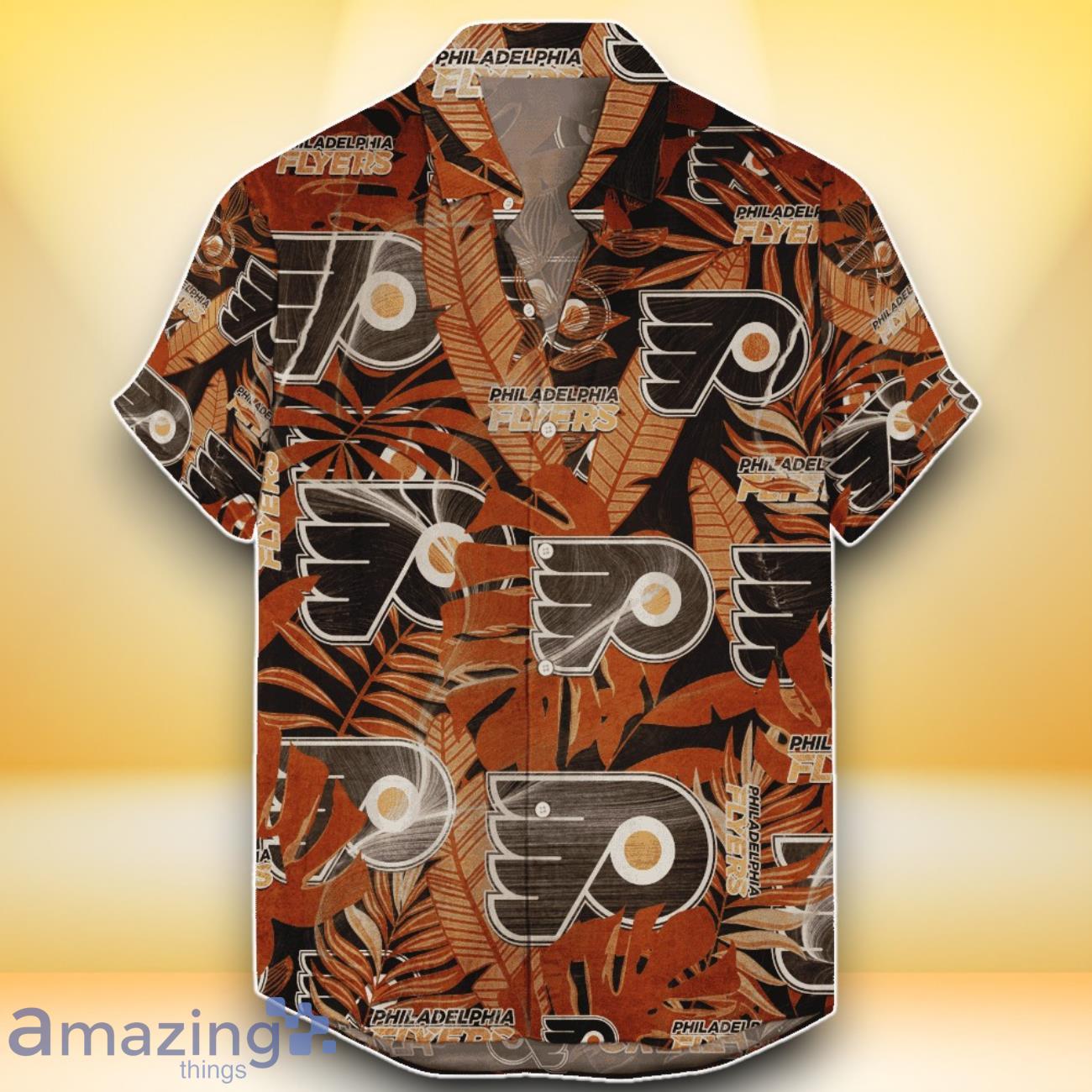 Philadelphia Flyers NHL Hawaiian Shirt Retro Style Special Edition For Fans image Philadelphia Flyers NHL Hawaiian Shirt Retro Style Special Edition For Fans Product Photo 1