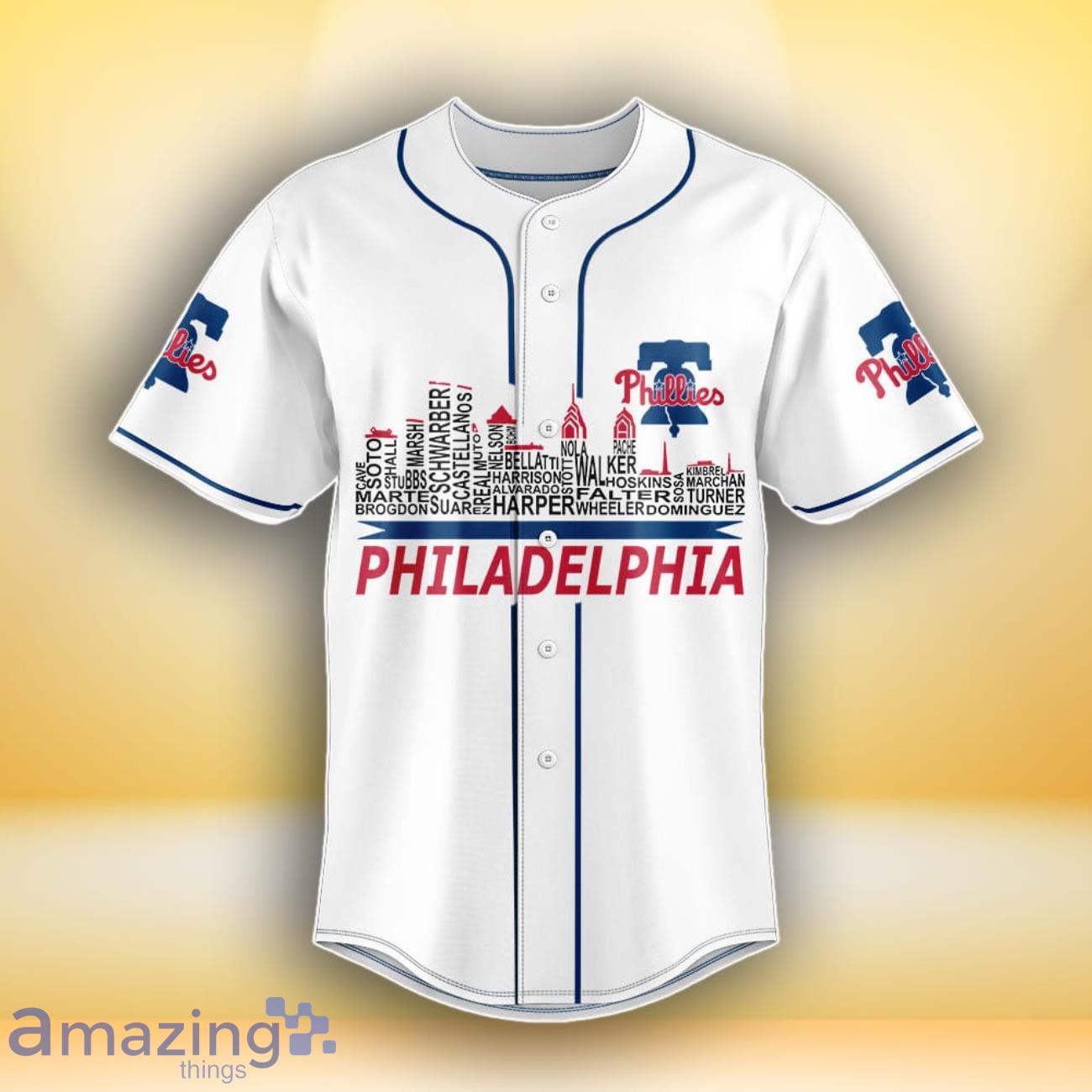 Philadelphia Phillies MLB Custom Number & Name Baseball Jersey For Fans image Philadelphia Phillies MLB Custom Number & Name Baseball Jersey For Fans Product Photo 2