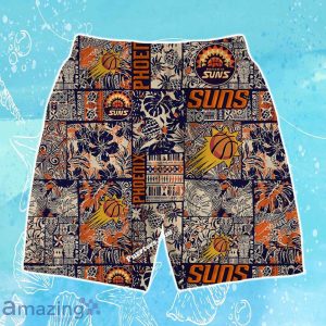 Phoenix Suns NBA Logo Vintage Floral Pattern Hawaiian Shirt & Short Product Photo 4