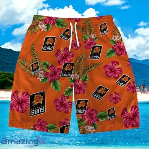 Phoenix Suns Team Logo Hawaiian Shirt And Short Floral Pattern Product Photo 3