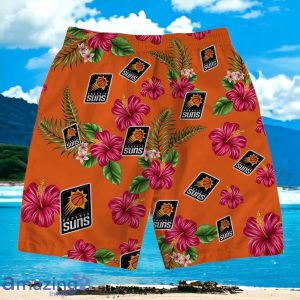 Phoenix Suns Team Logo Hawaiian Shirt And Short Floral Pattern Product Photo 4