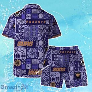 Phoenix Suns Team Logo Tropical Pattern Hawaiian Shirt & Short Product Photo 2