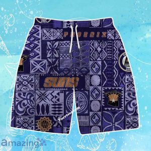 Phoenix Suns Team Logo Tropical Pattern Hawaiian Shirt & Short Product Photo 3