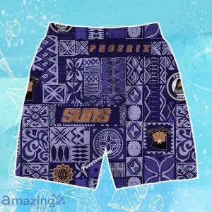 Phoenix Suns Team Logo Tropical Pattern Hawaiian Shirt & Short Product Photo 4