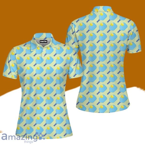 Pickleball Blue Nature Polo Shirt For Women Gift Golf Lover Product Photo 1