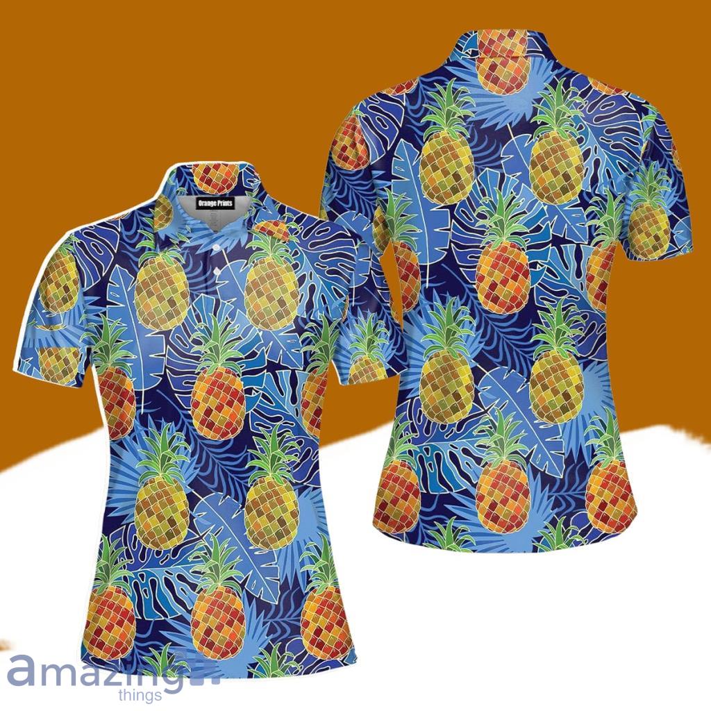 Pineapple Tropical Aloha Polo Shirt For Women Gift Golf Lover image Pineapple Tropical Aloha Polo Shirt For Women Gift Golf Lover Product Photo 1