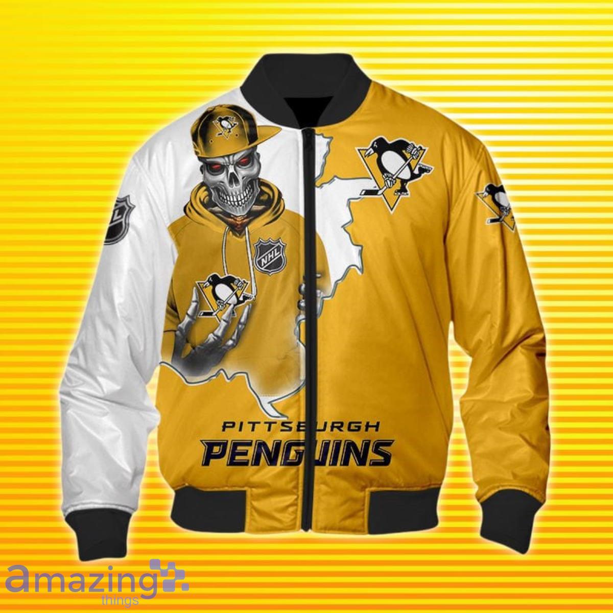 Pittsburgh Penguins Varsity Bomber 3D Impressive Gift For Men And Women image Pittsburgh Penguins Varsity Bomber 3D Impressive Gift For Men And Women Product Photo 1