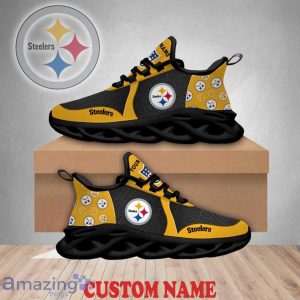 Pittsburgh Steelers Max Soul Shoes Logo Pattern Custom Name Best Gift For NFL Fans Product Photo 2