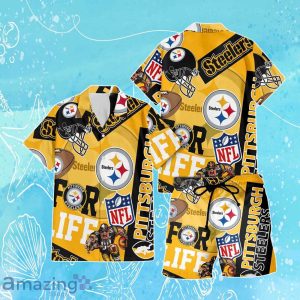 Pittsburgh Steelers NFL Combo Hawaiian Shirt & Short Trending Gift For Fans Product Photo 1