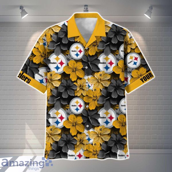 Pittsburgh Steelers NFL Flower Hawaiian Shirt Custom Name Gift Ideas For Men Women Product Photo 2