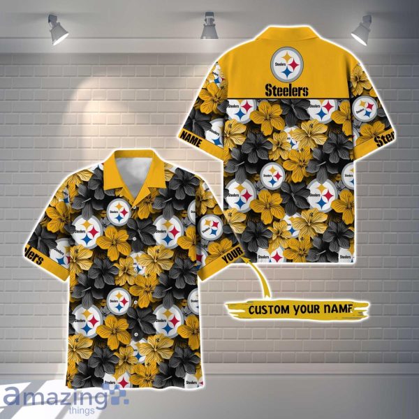 Pittsburgh Steelers NFL Flower Hawaiian Shirt Custom Name Gift Ideas For Men Women Product Photo 1