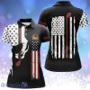 Plus Size American Flag Shirt Golf Skull Club Custom Name Ladies Golf Tops