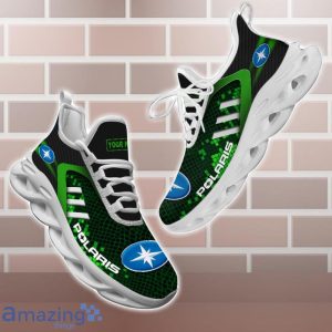 Polaris Shoes Green Square Pattern Custom Name Max Soul Sneakers For Men Women Product Photo 1
