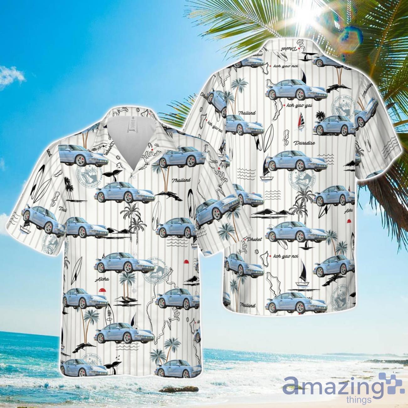 Porsche 911 964 (1989 1994) Hawaiian Shirt Aloha Beach Summer Shirt image Porsche 911 964 (1989 - 1994) Hawaiian Shirt Aloha Beach Summer Shirt Product Photo 1