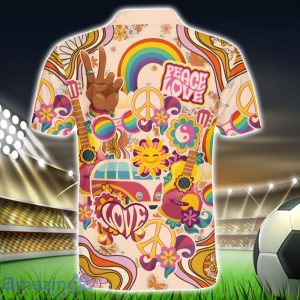 Psychedelic Peaceful Polo Shirt Hippie Designs Polo Shirt Gift For Golf Lover Product Photo 2