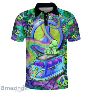 Radiant Rainbow Polo Shirt Hippie Designs Polo Shirt Gift For Golf Lover Product Photo 1