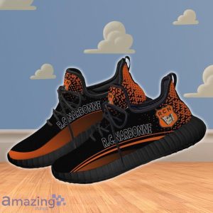 RC Narbonne Rugby Orange And Black Reze Shoes Sneaker Special Gift Product Photo 2