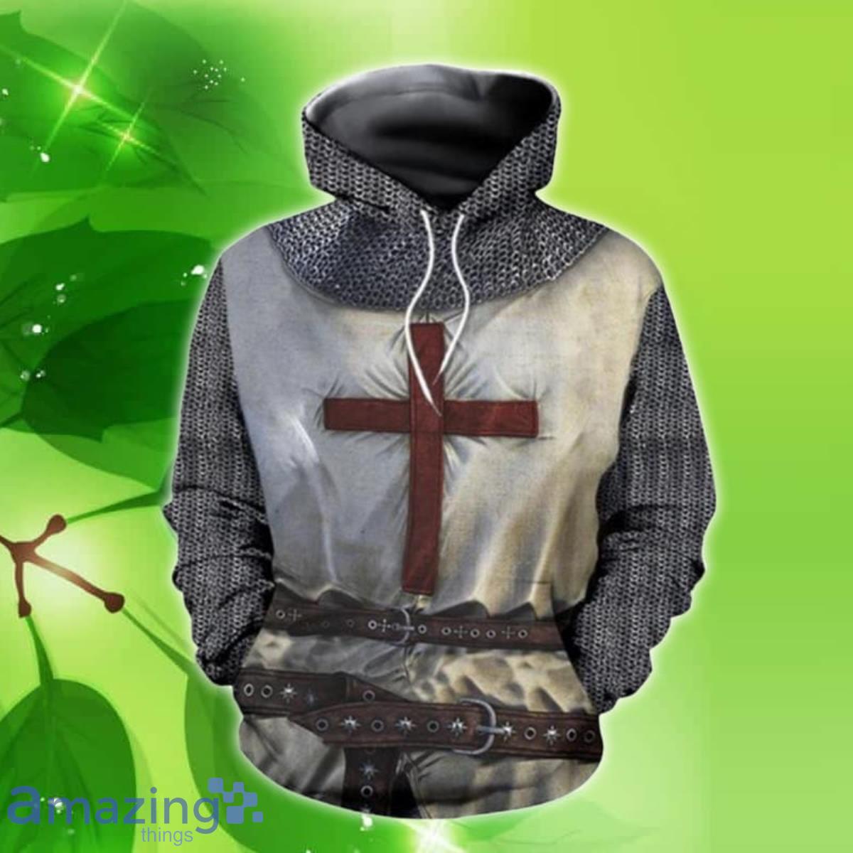 Retro Crusader Cross Tops 3D Hoodie Best Gift For Men And Women image Retro Crusader Cross Tops 3D Hoodie Best Gift For Men And Women Product Photo 1