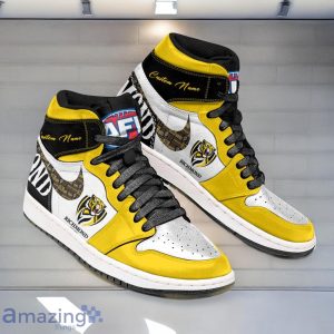 Richmond Tigers AFL Air Jordan Hightop Shoes Custom Name Gift For Fans image Richmond Tigers AFL Air Jordan Hightop Shoes Custom Name Gift For Fans Product Photo 3