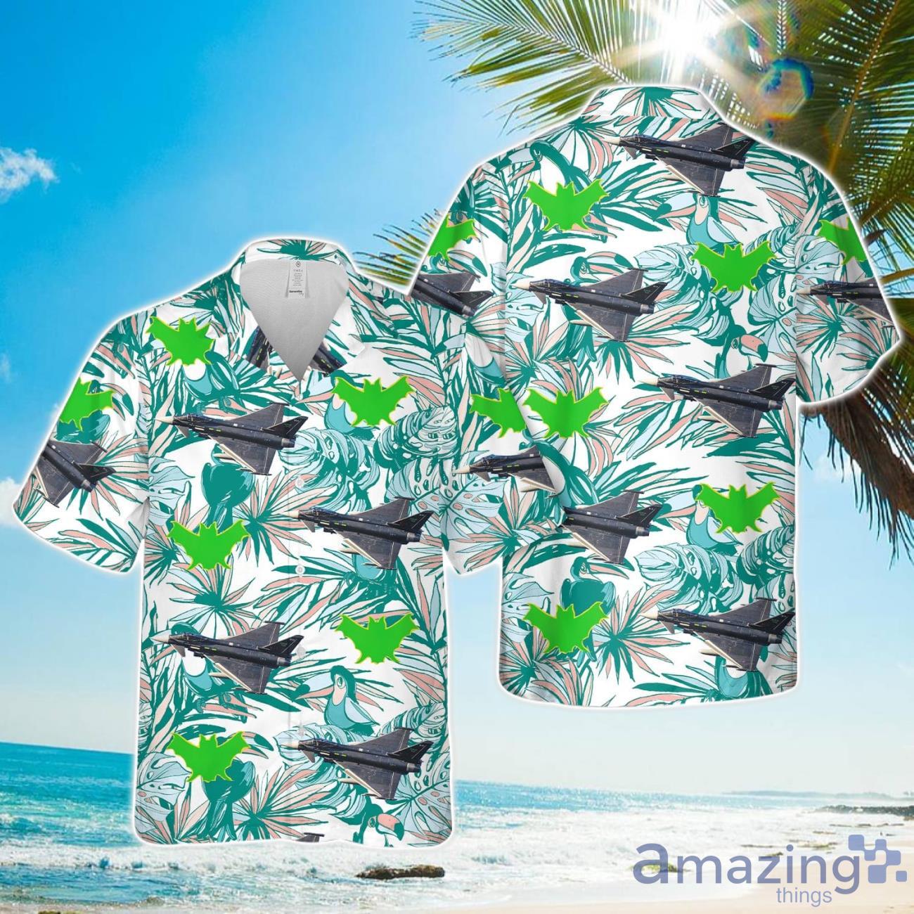 Royal Air Force Typhoon FGR4 ZJ914 IX(B) Squadron Hawaiian Shirt Aloha Beach Summer Shirt image Royal Air Force Typhoon FGR4 ZJ914 IX(B) Squadron Hawaiian Shirt Aloha Beach Summer Shirt Product Photo 1