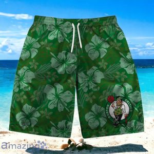 Boston Celtics Team Logo Pattern Retro Hawaiian Shirt And Short Product Photo 3