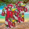Rutgers Scarlet Knights NCAA3 Parrot and leaves 3D Hawaiian Shirt For Men And Women