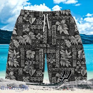 San Antonio Spurs Team Logo Pattern Classic Hawaiian Shirt And Short Product Photo 3