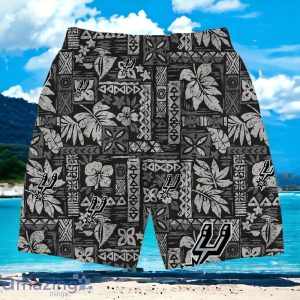 San Antonio Spurs Team Logo Pattern Classic Hawaiian Shirt And Short Product Photo 4