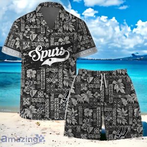 San Antonio Spurs Team Logo Pattern Classic Hawaiian Shirt And Short Product Photo 1