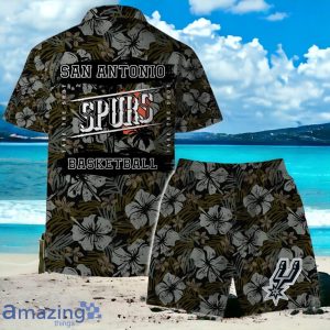 San Antonio Spurs Team Logo Pattern Retro Hawaiian Shirt And Short Product Photo 2