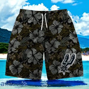 San Antonio Spurs Team Logo Pattern Retro Hawaiian Shirt And Short Product Photo 3