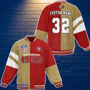 San Francisco 49ers Baseball Jacket Custom Number & Name Youth Style For Fans Product Photo 1
