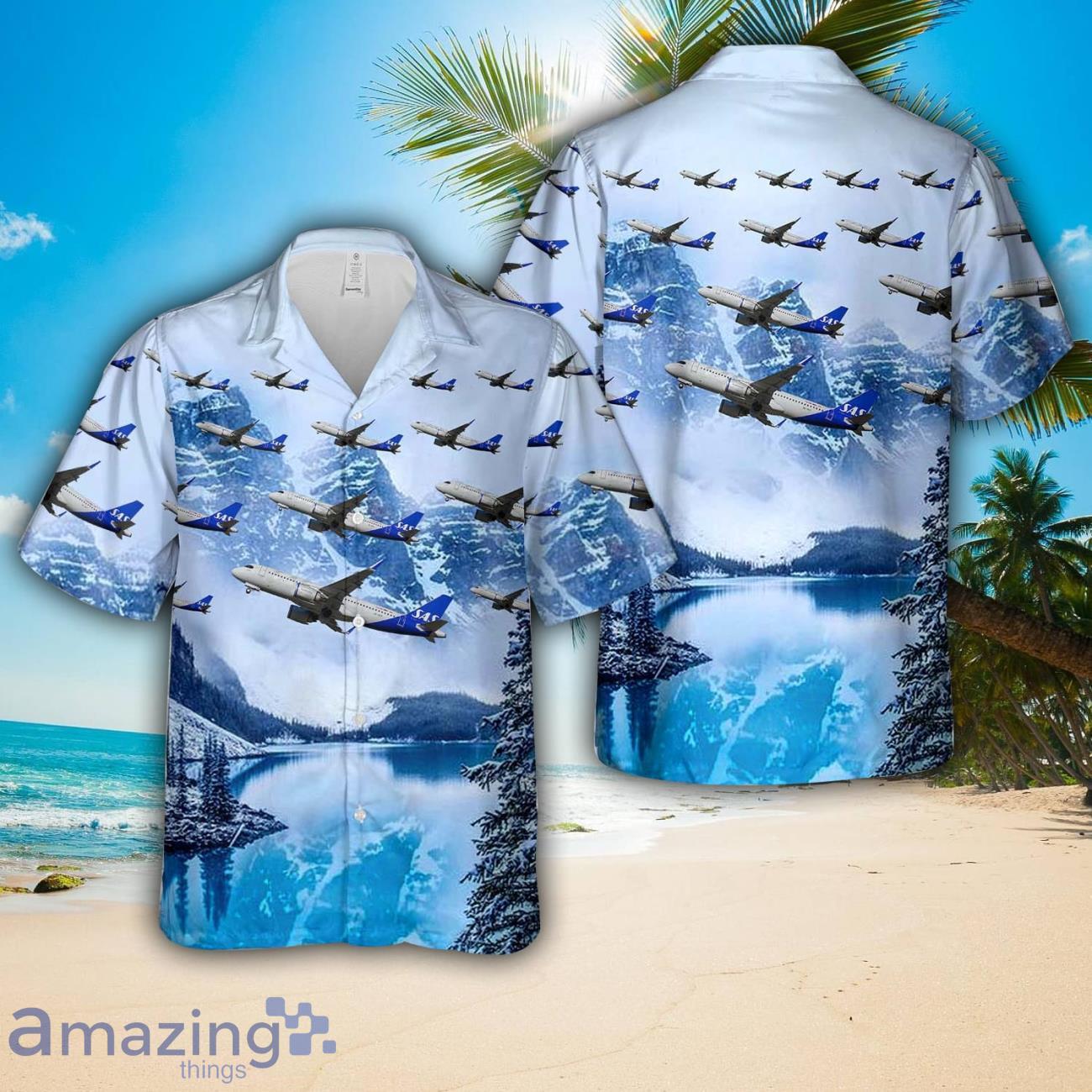 SAS Scandinavian Airlines Airbus A320N SE ROY Hawaiian Shirt Beach Shirt For Men Woemn image SAS Scandinavian Airlines Airbus A320N SE-ROY Hawaiian Shirt Beach Shirt For Men Woemn Product Photo 1