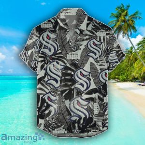 Seattle Kraken Set Hawaiian Shirt And Shorts Combo Retro Style For Fans Product Photo 2