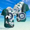 Seattle Mariners Logo Snoopy Pattern Tropical Button Down Hawaiian Shirt