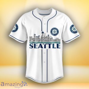 Seattle Mariners MLB Custom Number & Name Baseball Jersey For Fans image Seattle Mariners MLB Custom Number & Name Baseball Jersey For Fans Product Photo 2