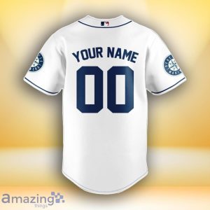 Seattle Mariners MLB Custom Number & Name Baseball Jersey For Fans image Seattle Mariners MLB Custom Number & Name Baseball Jersey For Fans Product Photo 3