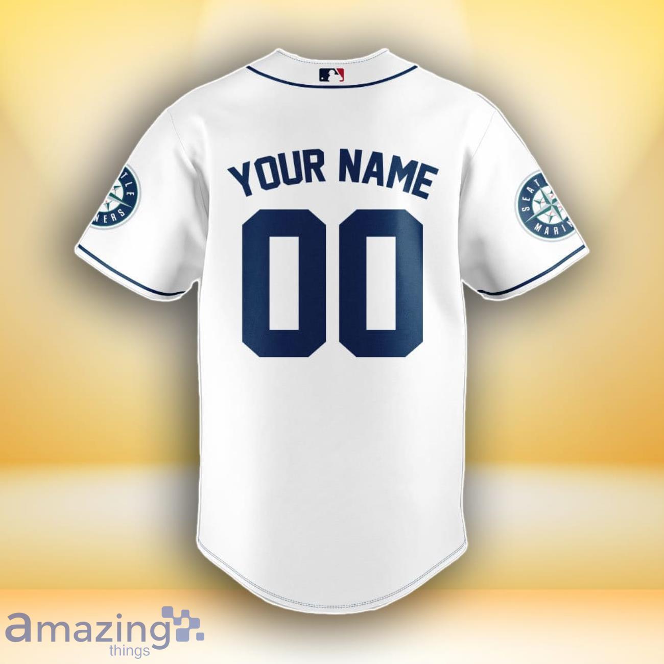 Seattle Mariners MLB Custom Number & Name Baseball Jersey For Fans image Seattle Mariners MLB Custom Number & Name Baseball Jersey For Fans Product Photo 3