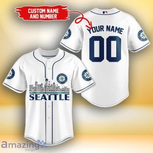 Seattle Mariners MLB Custom Number & Name Baseball Jersey For Fans Product Photo 1