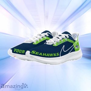 Seattle Seahawks NFL Air Mesh Running Shoes Custom Name New Design Product Photo 2