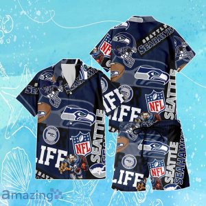 Seattle Seahawks NFL Combo Hawaiian Shirt & Short Trending Gift For Fans Product Photo 1